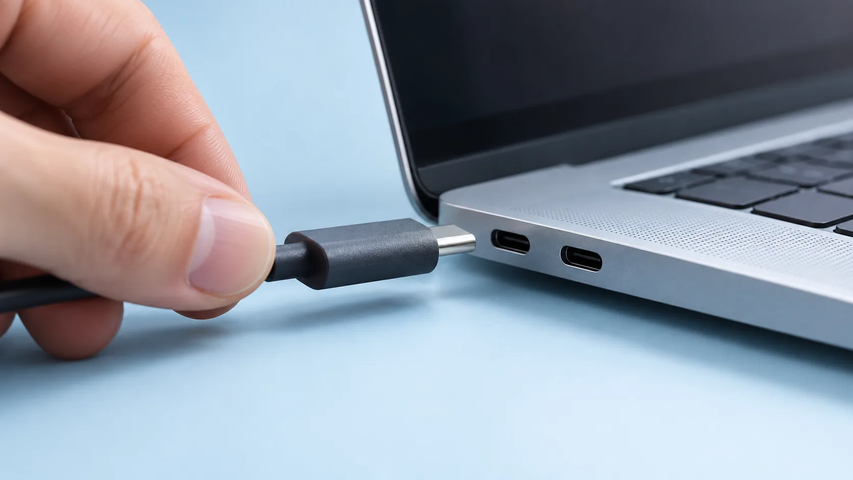 Подключение кабеля USB-C
